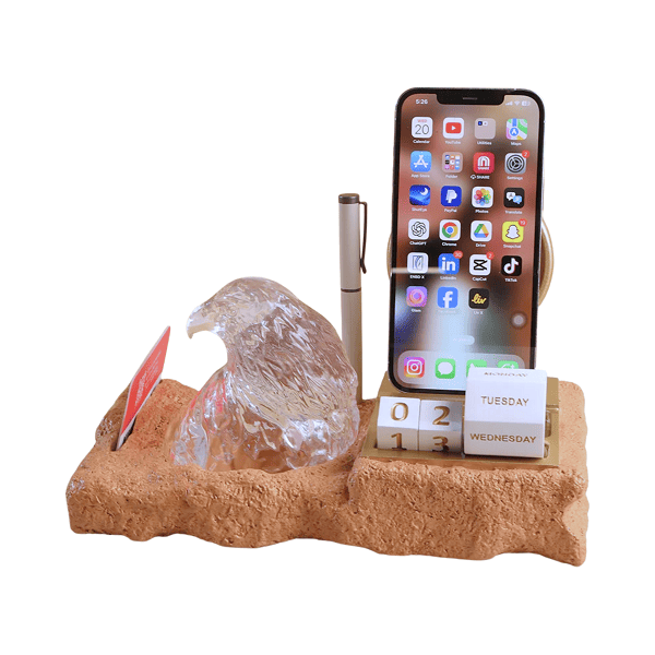 Apex – Crystal Falcon Desktop Organizer and Calendar