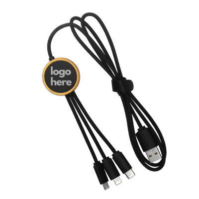 Berlin Bamboo Charging Cable (3-in-1)