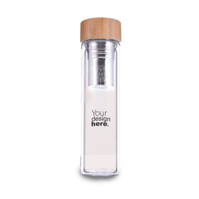 Glass and Bamboo Bottle with Infuser