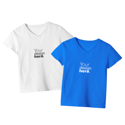 Kids Short Sleeve V Neck Tshirt