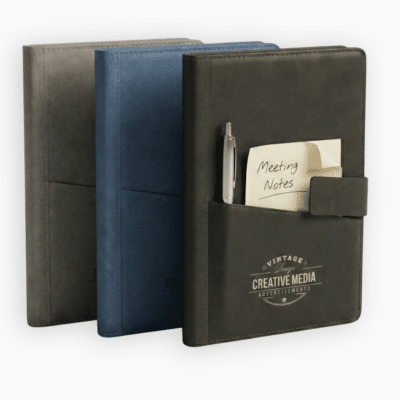 Leather Notebook with Pocket