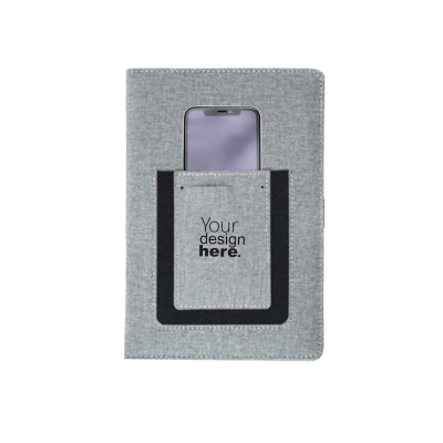 Office Notebook with Phone Pocket