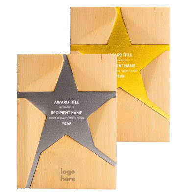 Rising Star Wooden Trophy
