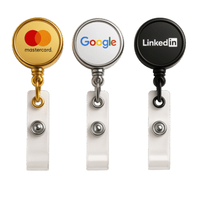 Round Metal Reel Badge