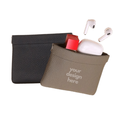 Self-Closing Leather Wallet
