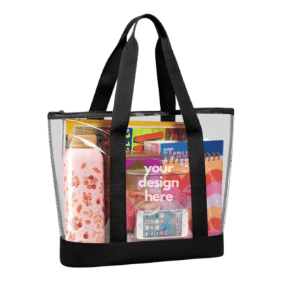 Transparent Zipper Tote Bag