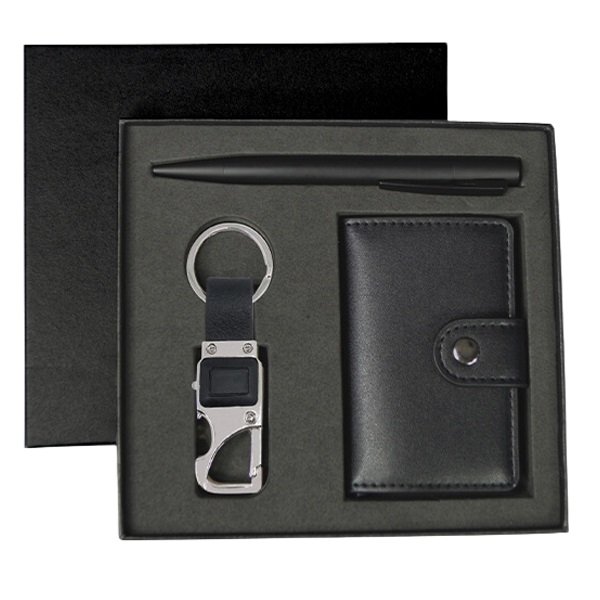 Salutis – Set of RFID Card Holder, Keychain and Metal Pen