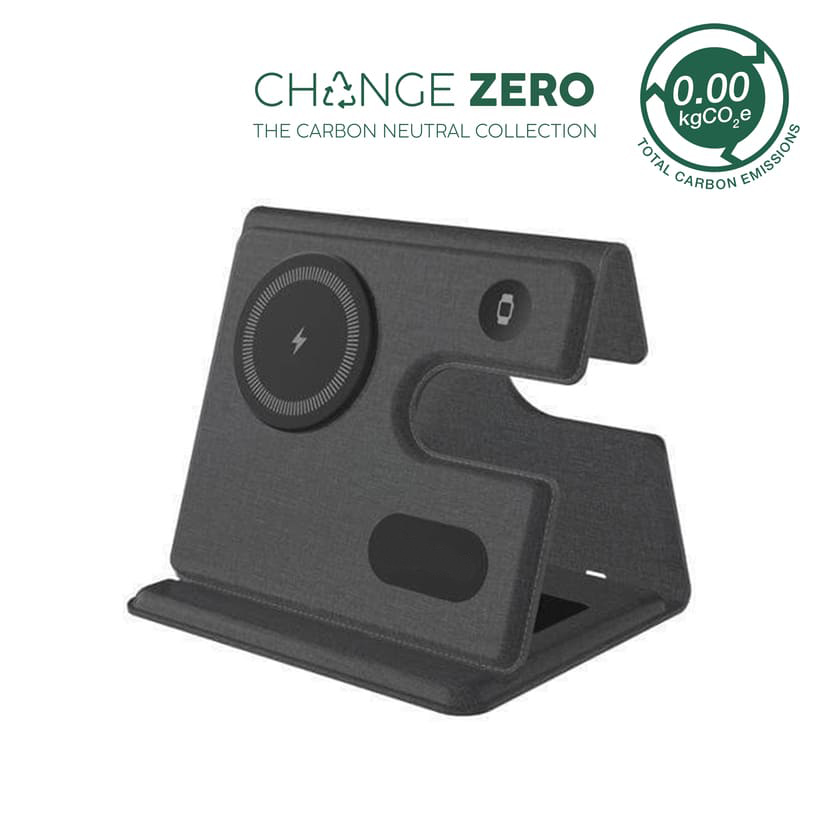 PLANA - CHANGE ZERO Recycled 3-in-1 Wireless Charger Station