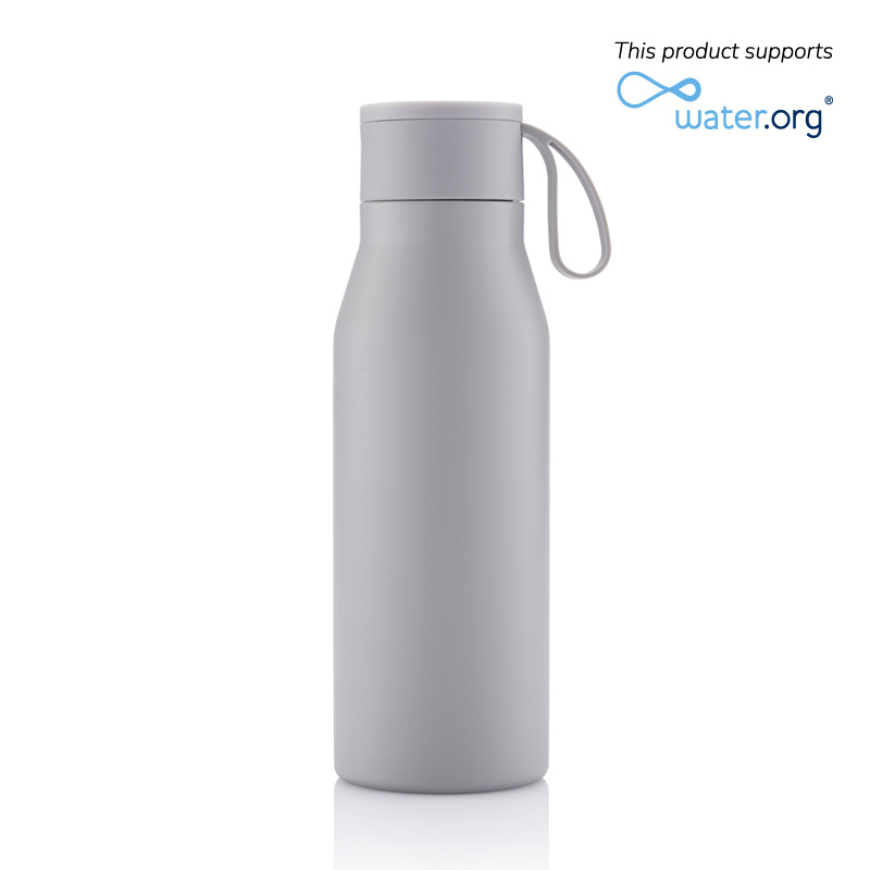 R-NEBRA - CHANGE Collection Recycled Stainless Steel Vacuum Bottle with Loop
