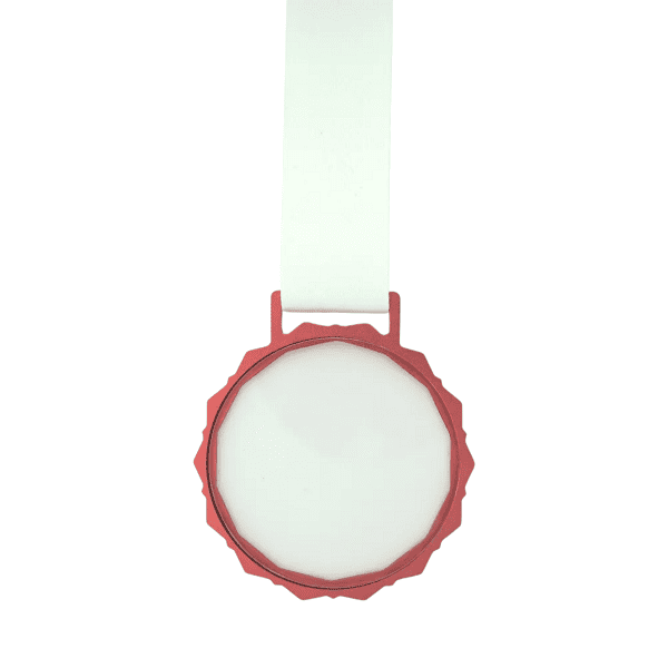 Lumivis Honor – Glass Medal with Metal Frame & White Ribbon