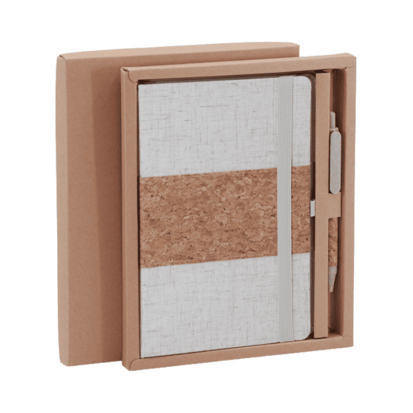 Zacata – Cork and Linen A5 Notebook and Pen Set