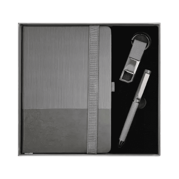 Optera – 3-in-1 Premium Gift Set (Notebook, Pen & Keychain)
