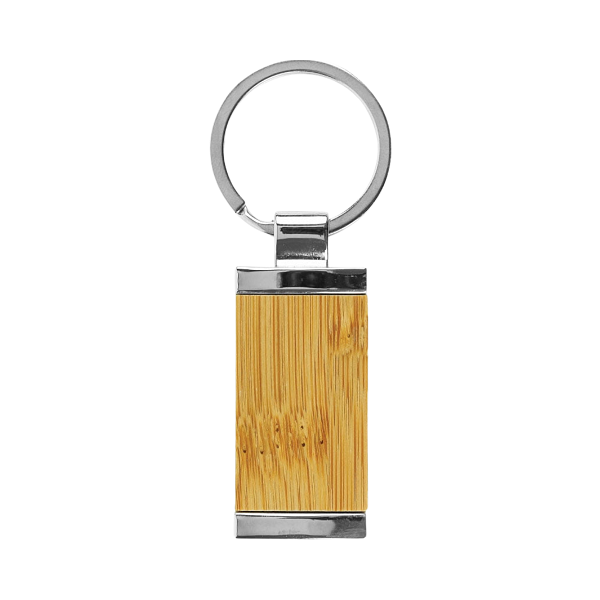 Pambo – Rectangular Bamboo and Metal Key Holder