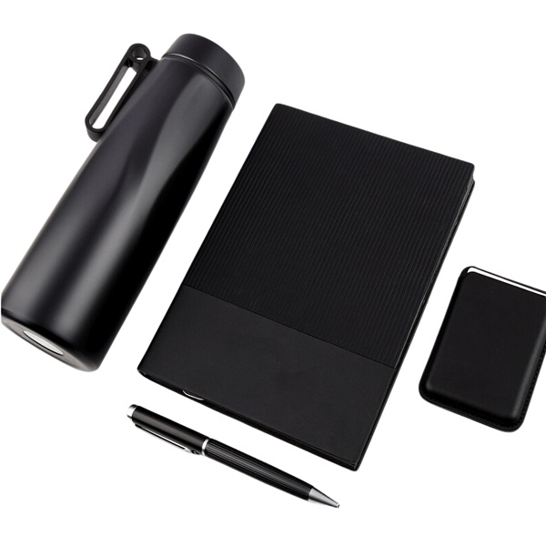 Raivi – Gift Set of A5 Notebook, Bottle, Pen and RFID Card Holder