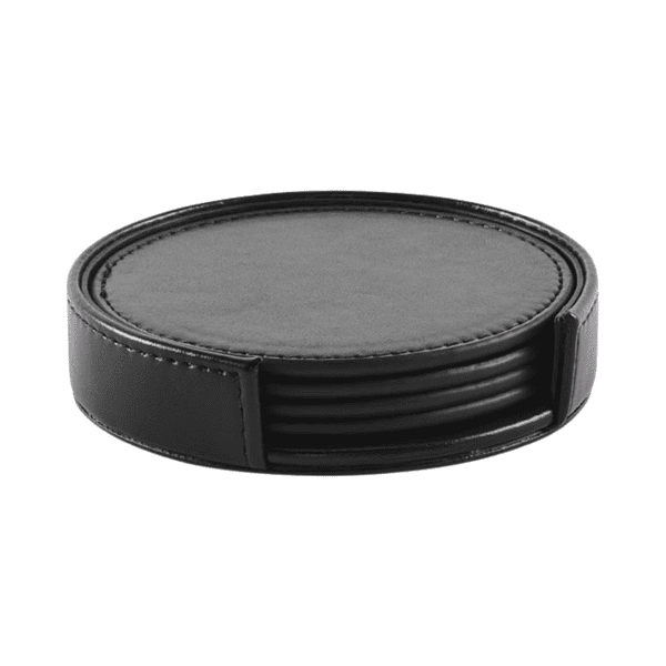 Setta – Set of 4 PU Coasters in Holder
